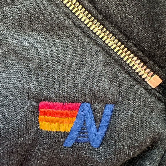 Aviator Nation bolt oversized full zip hoodie size M. Black - Picture 9 of 11